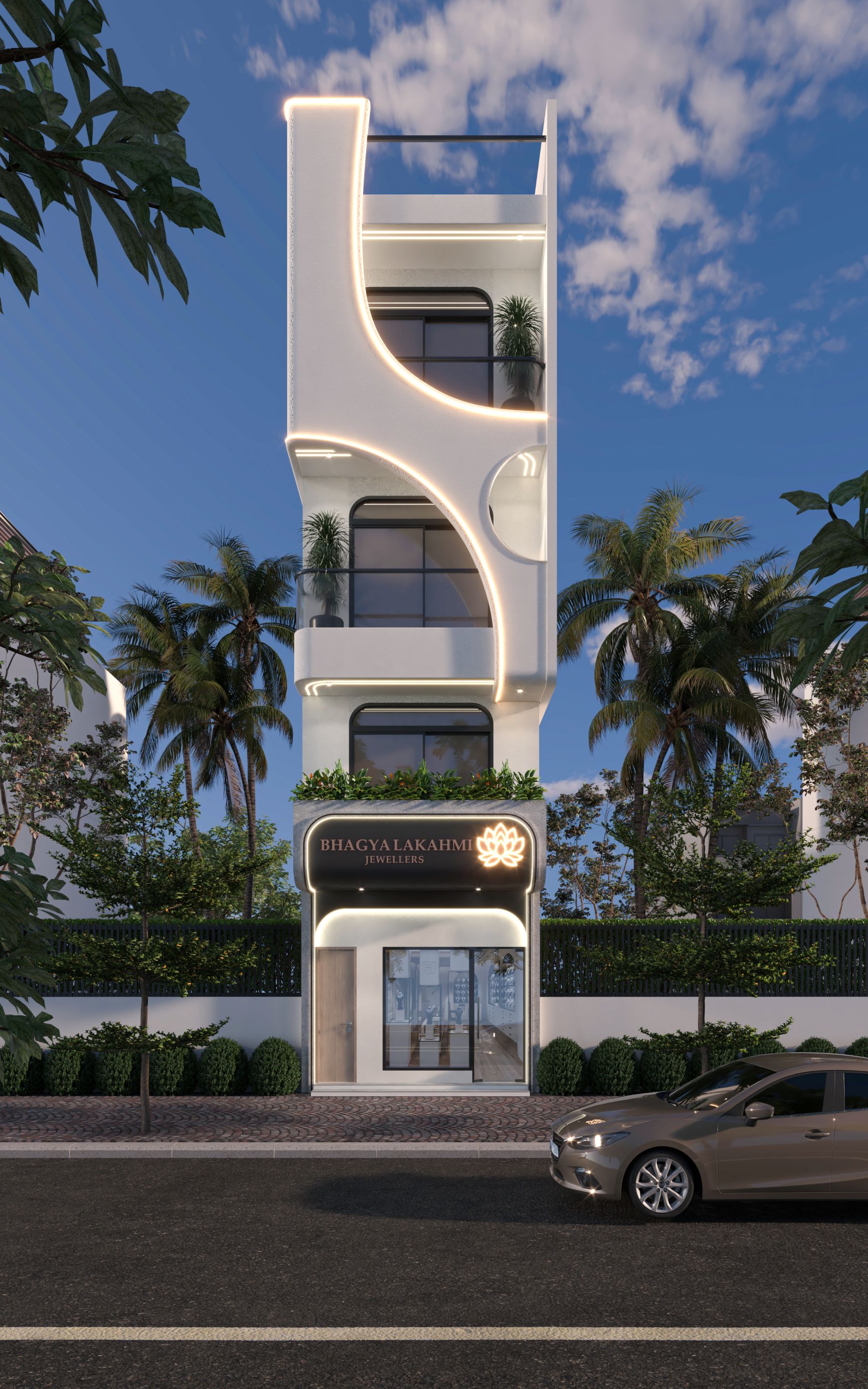 Residential Modern Facade Elevation